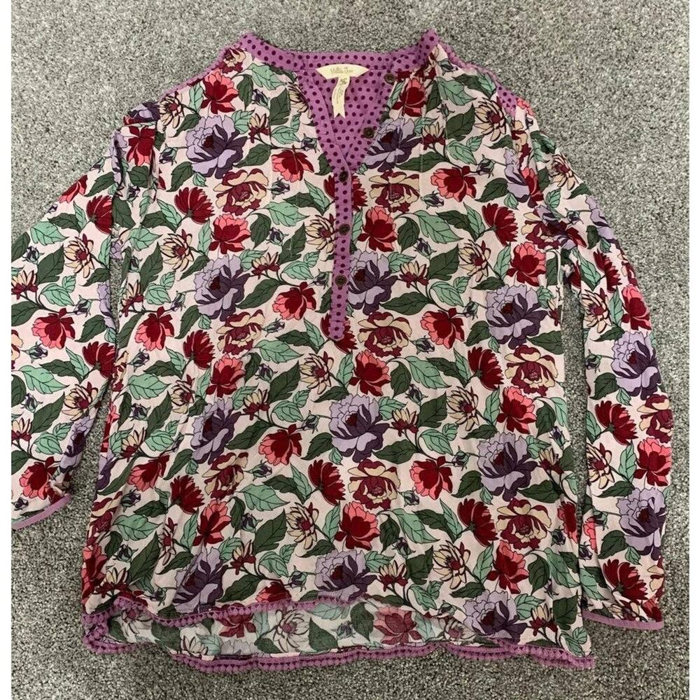 Matilda Jane Women's Dusk to Dawn Floral Print Ladies Blouse size Small